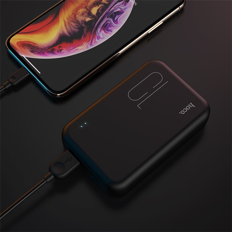 HOCO J38 Umfassende Mobile 10000mah Powerbank Mit Zwei USB-Anschlüssen Für IPhone Samsung, Etc - Schwarz-4