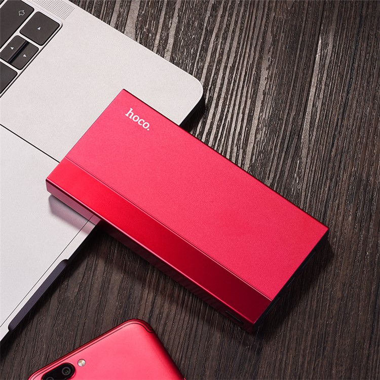 HOCO J34 Mighty Source Mobile Power Bank 10000mAh 2A Dual USB Port for iPhone Samsung Huawei Xiaomi Etc. - Red-3