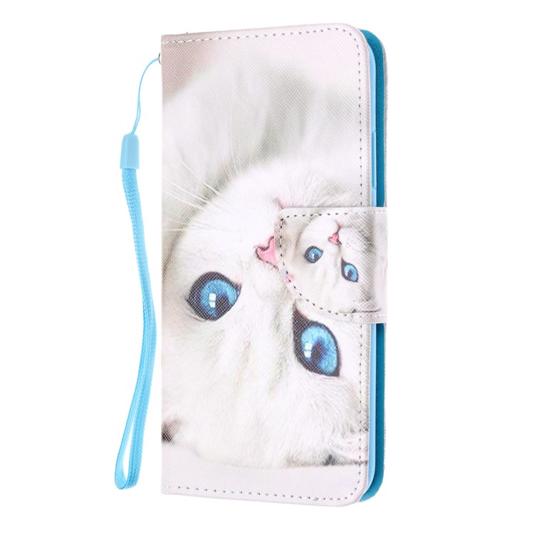 Pattern Printing Leather Wallet Case for Huawei P20 Lite / Nova 3e (China) - White Cat-2