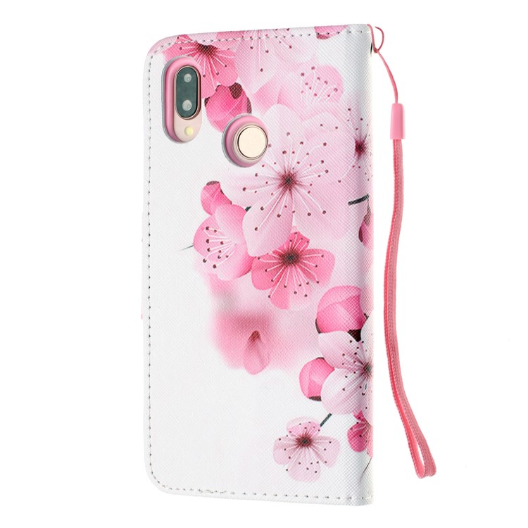 Pattern Printing Leather Wallet Case for Huawei P20 Lite / Nova 3e (China) - Pretty Flower-3