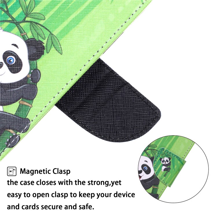 Padrão De Impressão Carteira Estojo De Couro Para Huawei Y6 (2018) - Panda Em Bambu-5