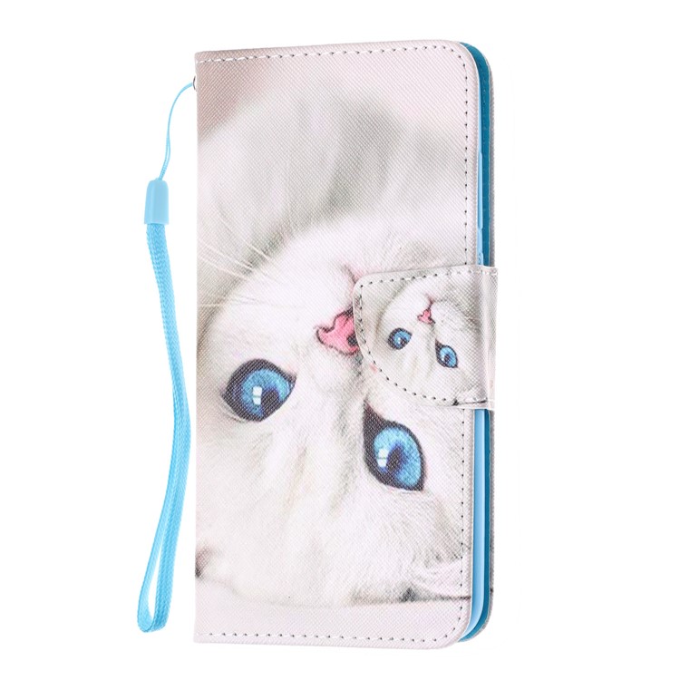 Pattern Printing Wallet Leather Stand Case for Huawei Y6 (2018) - White Cat-2