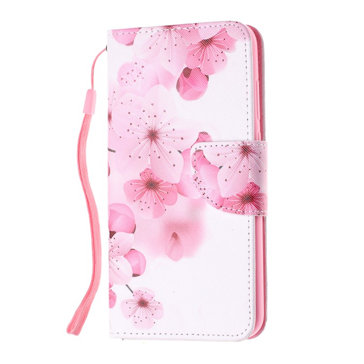Pattern Printing Leather Wallet Case for Huawei Y6 (2018) - Pretty Flower-2