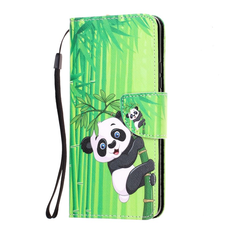 Impressão Padrão Carteira De Couro Case Para Huawei Mate 20 Pro - Panda Em Bambu-2