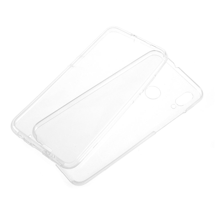 Touchable Soft TPU Front + Back Mobile Casing for Huawei P Smart (2019) - Transparent-1