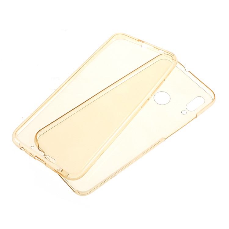 Touchable Soft TPU Front + Back Mobile Casing for Huawei P Smart (2019) - Gold-1