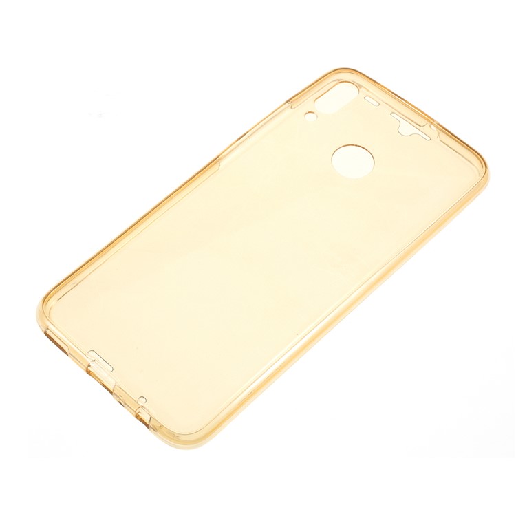 Touchable Soft TPU Front + Back Mobile Casing for Huawei P Smart (2019) - Gold-3