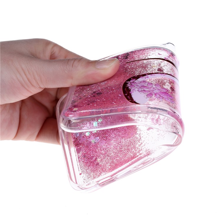 Embossed Pattern Glitter Powder Quicksand TPU Phone Shell for Huawei P30 Lite - High-heel Shoe-5