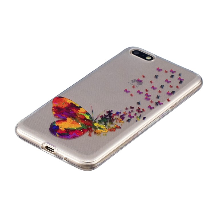 Pattern Printing TPU Case for Huawei Y5 (2018) - Butterflies Pattern-2