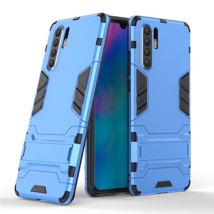 Plastic + TPU Hybrid Case with Kickstand for Huawei P30 Pro - Baby Blue-1