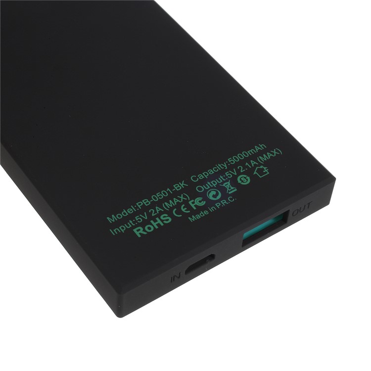 LAMITIS PB-0501BK 5000mah Tragbare Energiebank Für Samsung Xiaomi Etc-8