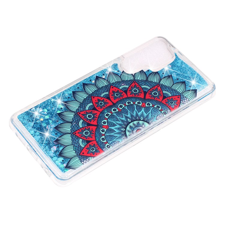 Pattern Printing Embossed Glitter Powder Quicksand TPU Case for Huawei P30 Pro - Mandala Flower-4