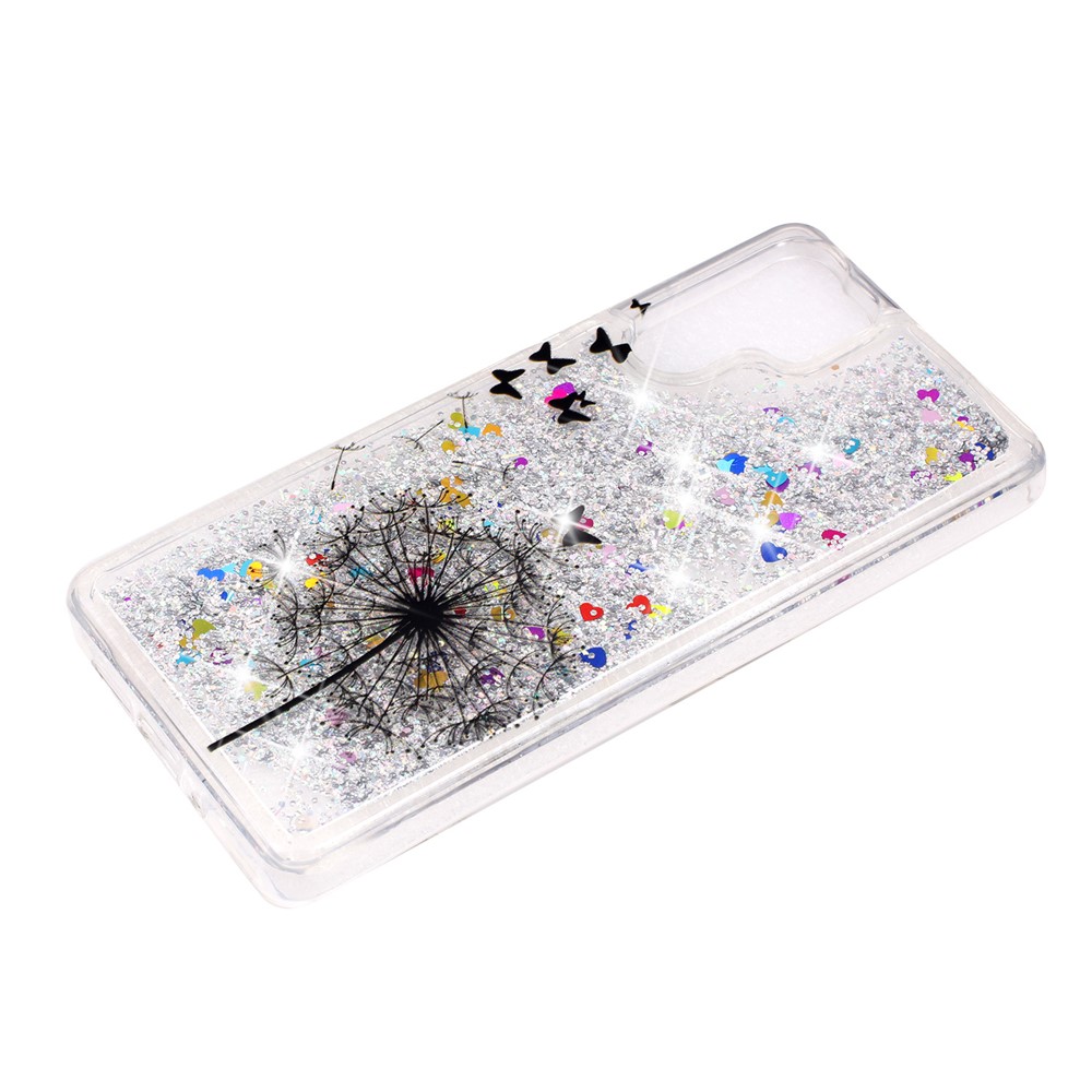 Pattern Printing Embossed Glitter Powder Quicksand TPU Case for Huawei P30 Pro - Dandelion and Butterfly-4