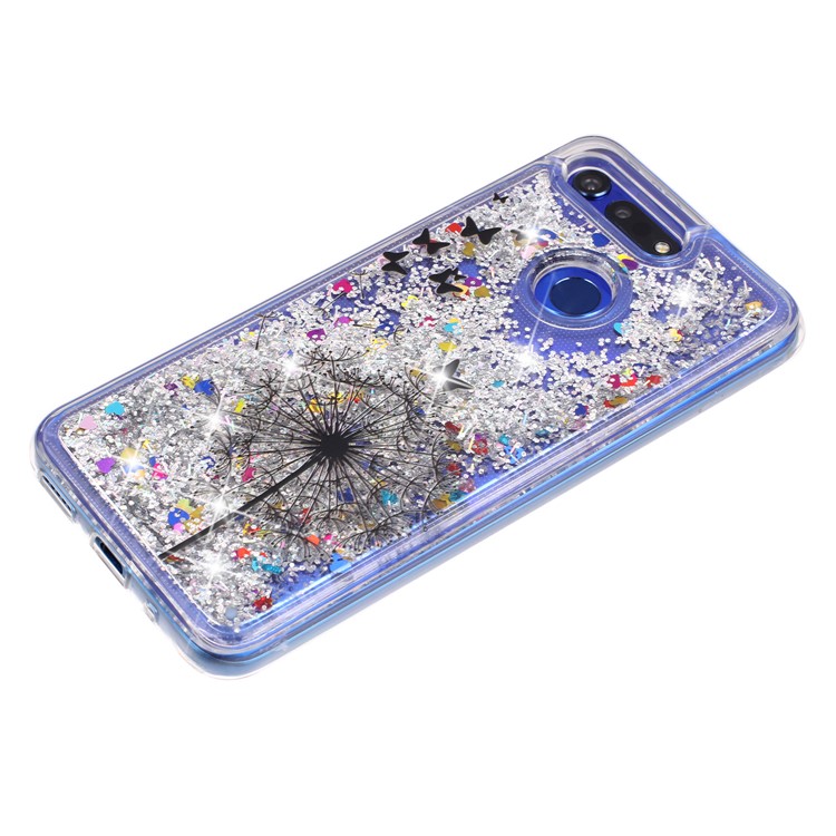 For Huawei Honor View 20 / Honor V20 (China) Embossed Pattern Glitter Powder Quicksand TPU Protection Case - Dandelion and Butterfly-4