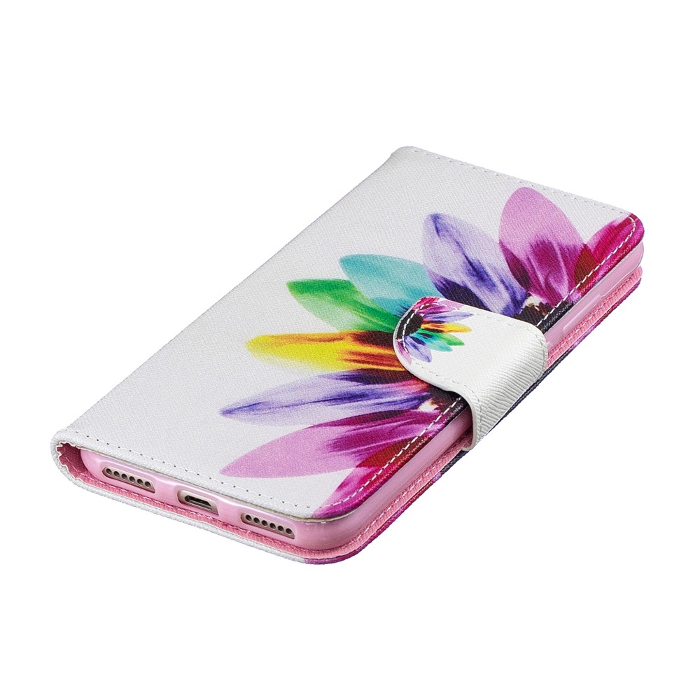 Pattern Printing PU Leather Flip Cover for Huawei Honor 8A - Petals Pattern-6