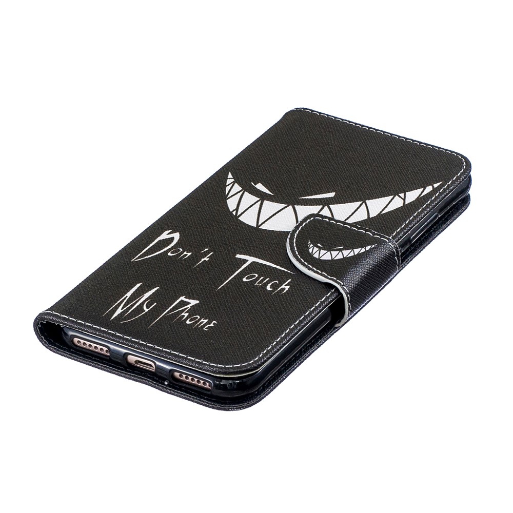 Pattern Printing PU Leather Flip Cover for Huawei Honor 8A - Do not Touch My Phone-6