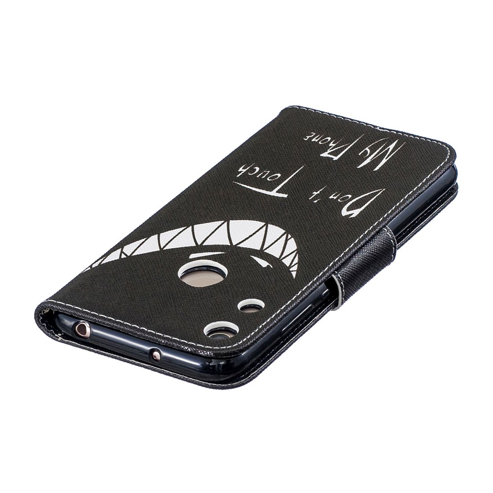 Pattern Printing PU Leather Flip Cover for Huawei Honor 8A - Do not Touch My Phone-7