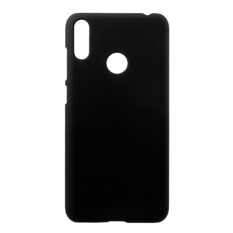 Rubberized Hard PC Shell for Huawei Y7 (2019) - Black-1