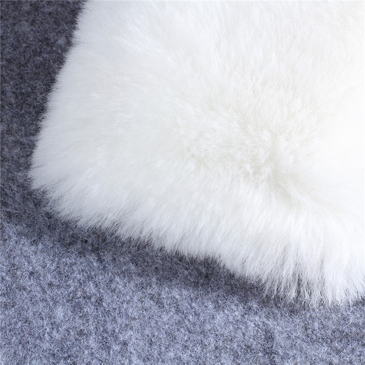 Soft Fur Coated Rhinestone TPU Back Case for Huawei P30 Pro - White-3