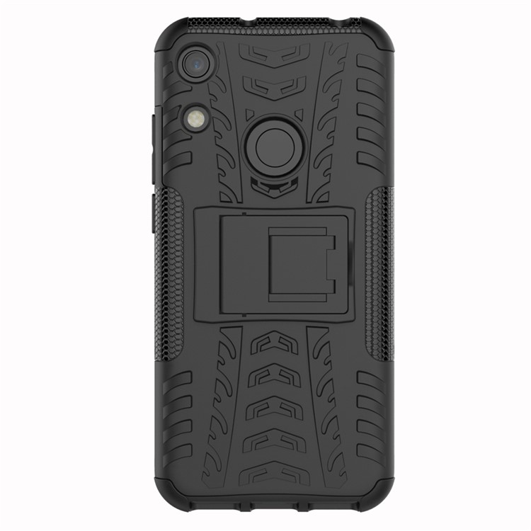 Anti-slip PC + TPU Hybrid Case with Kickstand for Huawei Honor 8A / Y6 (2019, with Fingerprint Sensor) / Y6 Prime (2019) - Black-2