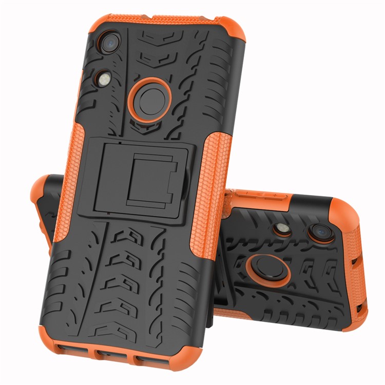 Anti-Rutsch-PC + TPU-Hybridkoffer Mit Ständer Für Huawei Honor 8A / Y6 (2019) - Orange-8
