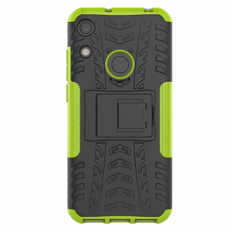 Anti-slip PC + TPU Hybrid Case with Kickstand for Huawei Honor 8A / Y6 (2019, with Fingerprint Sensor) / Y6 Prime (2019) - Green-2
