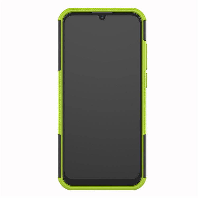 Anti-slip PC + TPU Hybrid Case with Kickstand for Huawei Honor 8A / Y6 (2019, with Fingerprint Sensor) / Y6 Prime (2019) - Green-3
