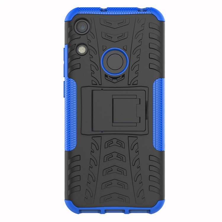 Anti-slip PC + TPU Hybrid Case with Kickstand for Huawei Honor 8A / Y6 (2019, with Fingerprint Sensor) / Y6 Prime (2019) - Blue-2