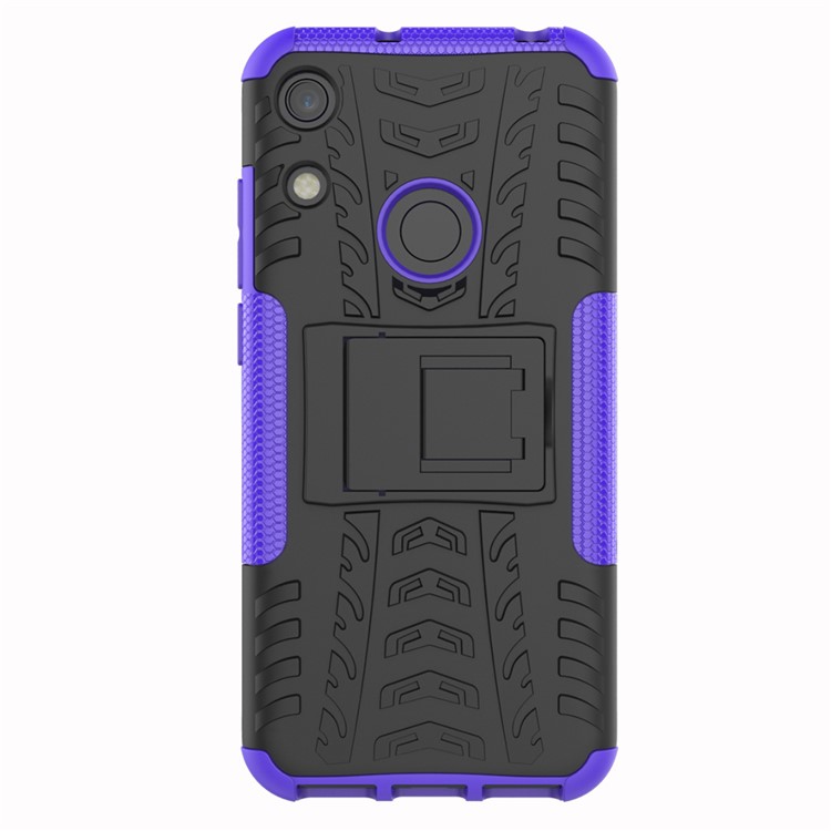 Anti-slip PC + TPU Hybrid Case with Kickstand for Huawei Honor 8A / Y6 (2019, with Fingerprint Sensor) / Y6 Prime (2019) - Purple-2
