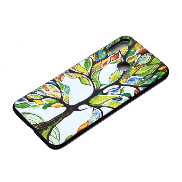 Pattern Printing Soft TPU Mobile Cover for Huawei Honor 8A - Colorized Tree-3