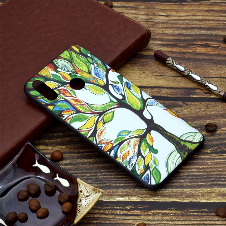 Pattern Printing Soft TPU Mobile Cover for Huawei Honor 8A - Colorized Tree-6