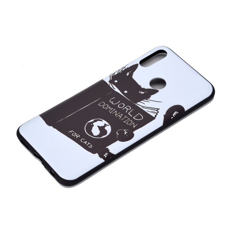 Weiche TPU-Mobilabdeckung Mit Musterdruck Für Huawei Honor 8A - Katzenlesebuch-3