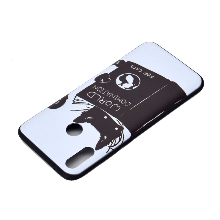 Weiche TPU-Mobilabdeckung Mit Musterdruck Für Huawei Honor 8A - Katzenlesebuch-4