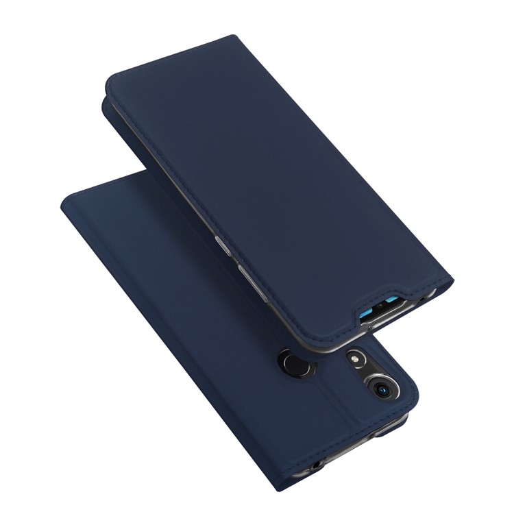 DUX DUCIS Skin Pro Series Stand Leather Flip Case for Huawei Honor 8A - Dark Blue