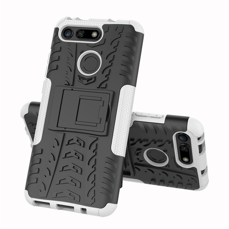 Anti-slip PC + TPU Hybrid Case with Kickstand for Huawei Honor View 20 / V20 - White-2