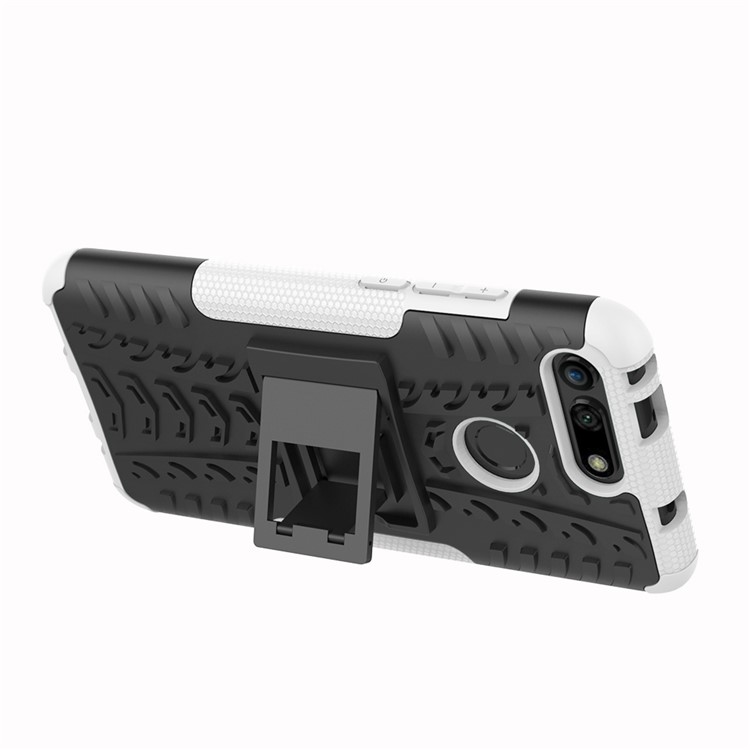 Anti-slip PC + TPU Hybrid Case with Kickstand for Huawei Honor View 20 / V20 - White-8