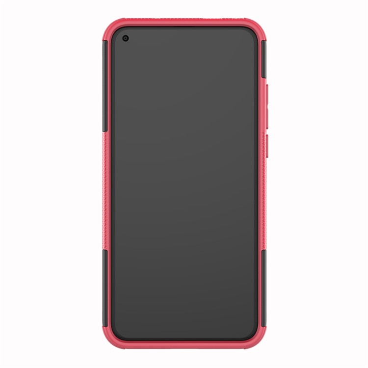 Anti-slip PC + TPU Hybrid Case with Kickstand for Huawei Honor View 20 / V20 - Pink-6