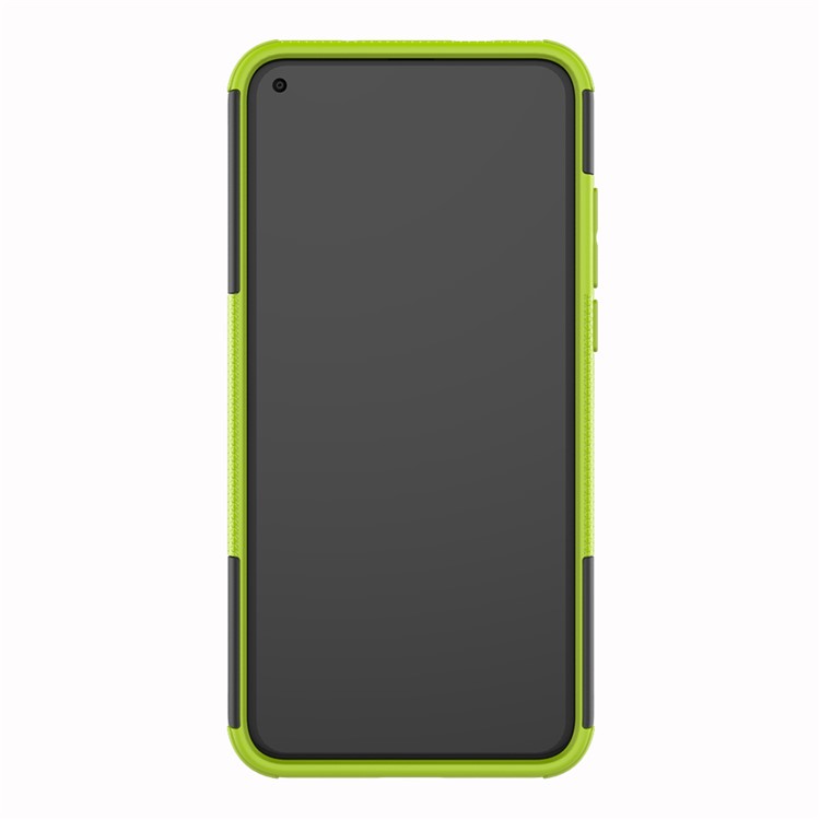 Anti-slip PC + TPU Hybrid Case with Kickstand for Huawei Honor View 20 / V20 - Green-9
