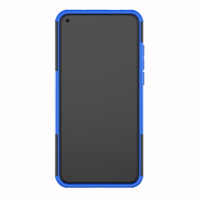 Anti-slip PC + TPU Hybrid Case with Kickstand for Huawei Honor View 20 / V20 - Blue-6