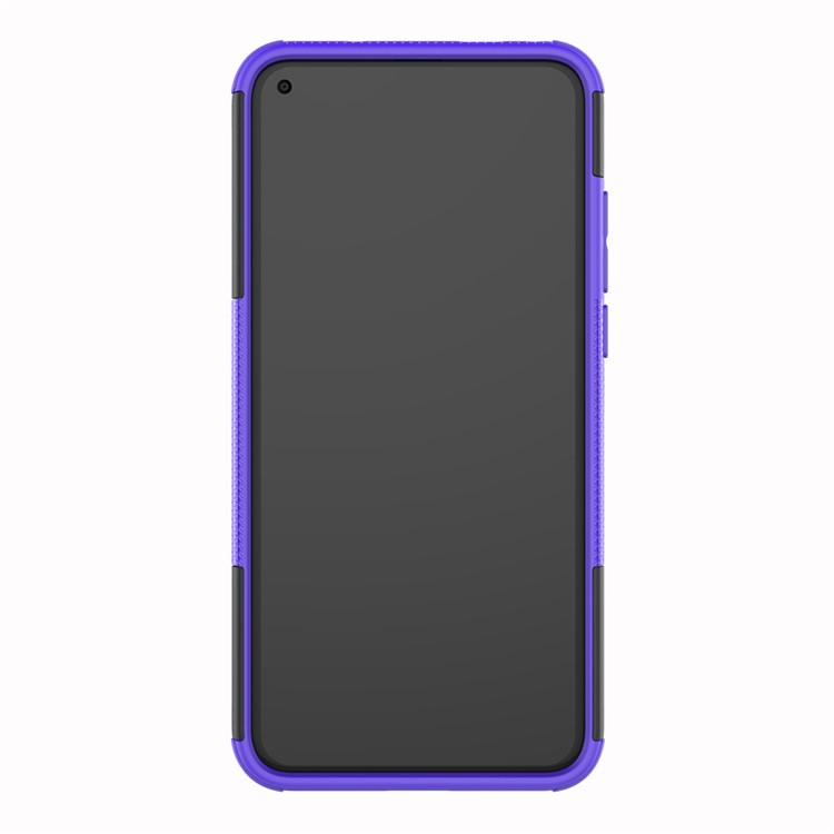 Anti-slip PC + TPU Hybrid Case with Kickstand for Huawei Honor View 20 / V20 - Purple-7