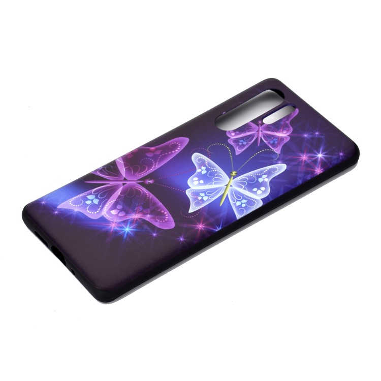 Pattern Printing Flexible TPU Gel Protection Cover for Huawei P30 Pro - Translucent Butterflies-3
