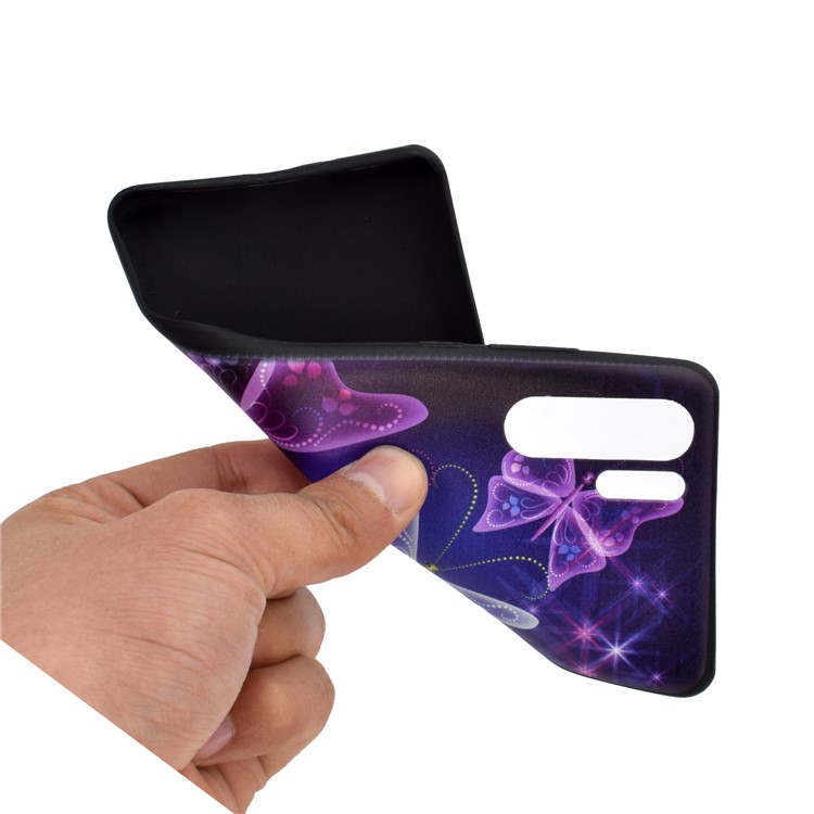 Pattern Printing Flexible TPU Gel Protection Cover for Huawei P30 Pro - Translucent Butterflies-5