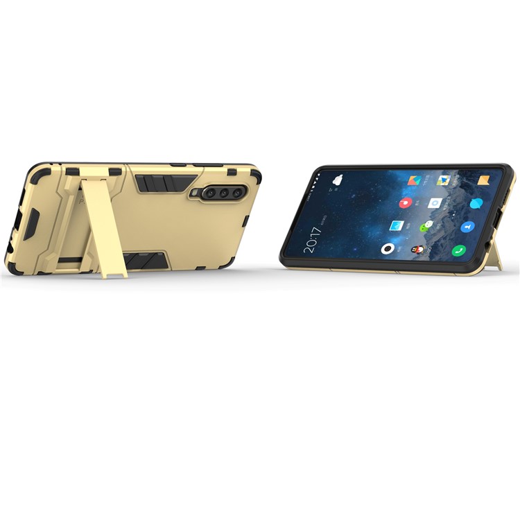 Plastic + TPU Hybrid Case with Kickstand for Huawei P30 - Gold-5
