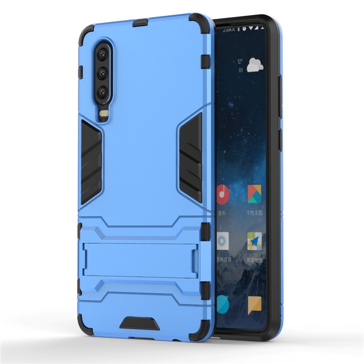 Plastic + TPU Hybrid Case with Kickstand for Huawei P30 - Baby Blue-2