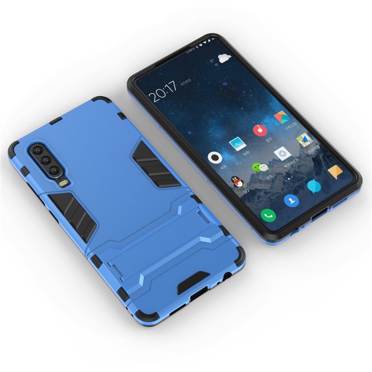 Plastic + TPU Hybrid Case with Kickstand for Huawei P30 - Baby Blue-3