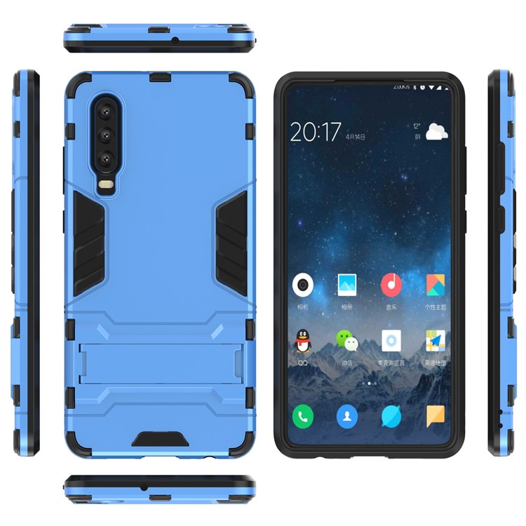 Plastic + TPU Hybrid Case with Kickstand for Huawei P30 - Baby Blue-4