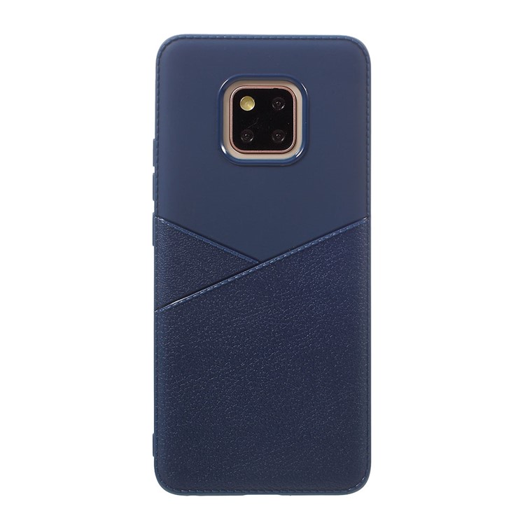 For Huawei Mate 20 Pro Litchi Grain TPU Mobile Back Case - Blue-1
