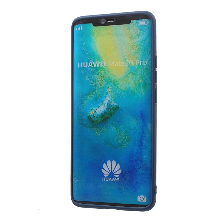 For Huawei Mate 20 Pro Litchi Grain TPU Mobile Back Case - Blue-2