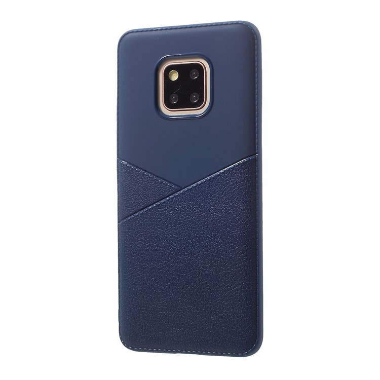 For Huawei Mate 20 Pro Litchi Grain TPU Mobile Back Case - Blue-3