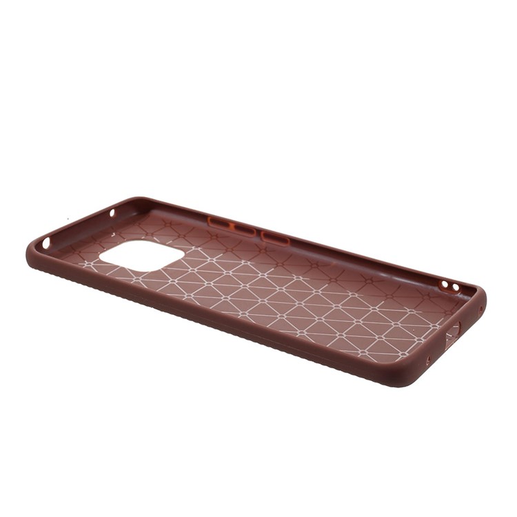 For Huawei Mate 20 Pro Litchi Grain TPU Mobile Back Case - Brown-5